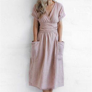 Linen wrap dress - never worn